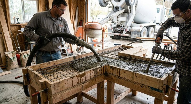 Concrete Counter Installation in Napa, CA