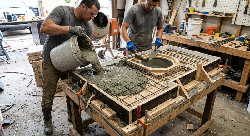 Concrete Countertop Pouring in Napa, CA