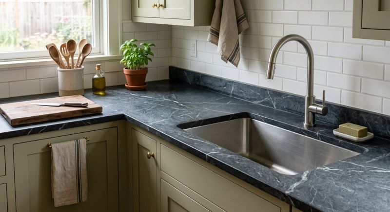 Soapstone Counter Installation in Roseville, CA