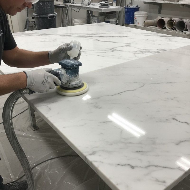 Local Tile Countertop Polishing pros at work
