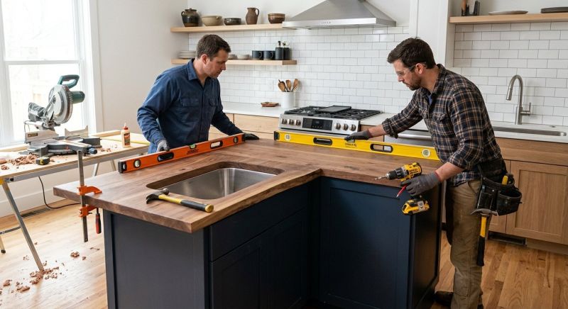 Wood Countertop Installation in Marin County, CA