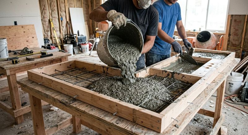 Cement Counter Installation in Napa, CA