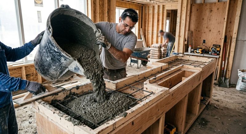 Cement Countertop Installation in Marin County, CA