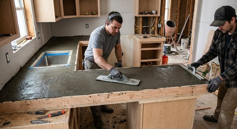 Cement Countertop Installation in Sonoma County, CA
