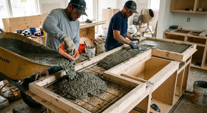 Cement Countertop Installation in Sonoma County, CA