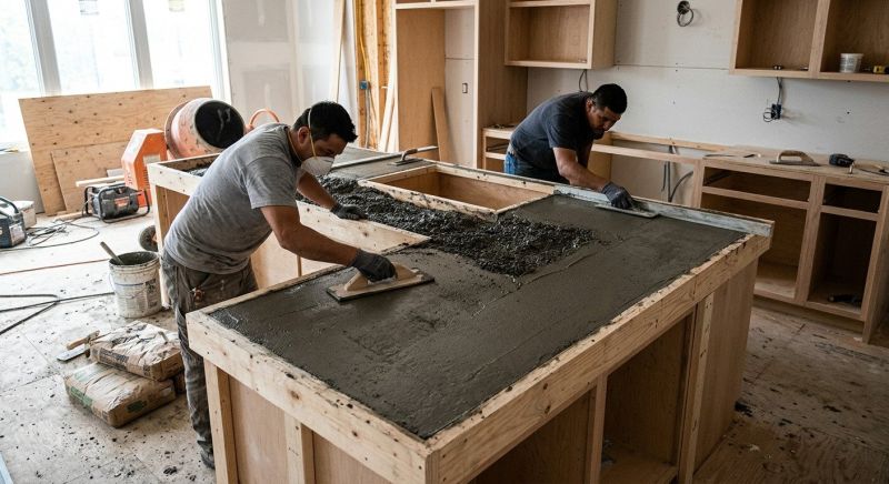 Cement Countertop Pouring in Santa Rosa, CA
