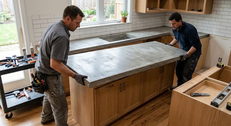 Concrete Counter Installation in Napa, CA