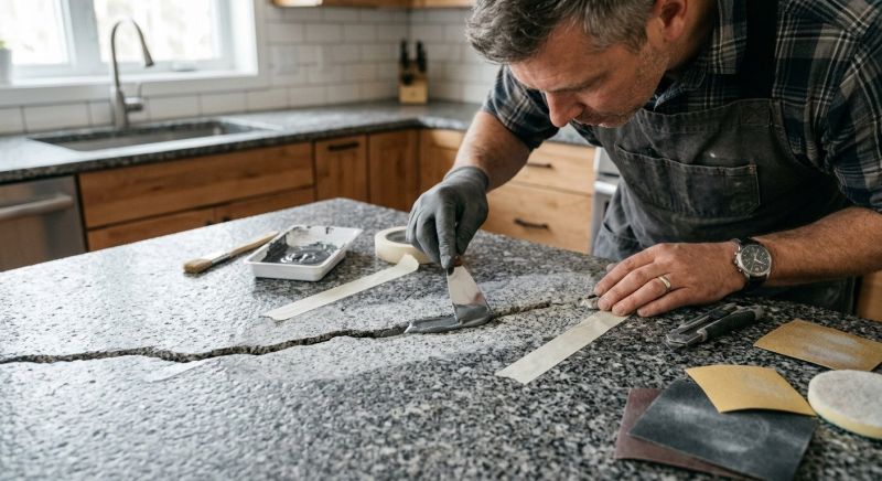 Cracked Granite Repair in Roseville, CA