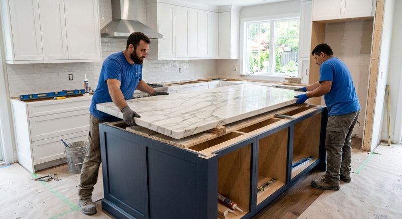Marble Slab Installation in Sonoma County, CA